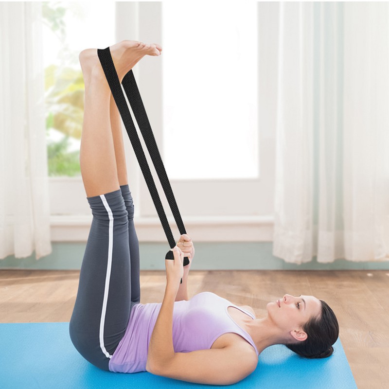 kissral Yoga Mat Strap Carry Strap Polyester Durable Sling Adjustable for Pilates Exercises Aerobics Outdoor, black