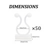 kissral Plant Clips Large Pack of 50 Wall Mounts for Plants, Climbing Plant Mounting Brackets for Plants Securing Supports (White)
